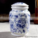 Blue Decal Antique Cremation Urn for Pet thumbnail-2