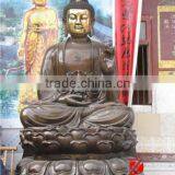 Bronze Sitting Buddha With Tower Statues thumbnail-1