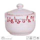 Black Cheap Ceramic Sugur Bowl thumbnail-2