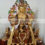 Wholsale Buddhism Metal Antique Brass Maitreya Buddha Statue thumbnail-3