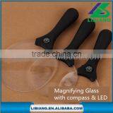 Cheap High Quality Magnifying Glass With Compass and Light thumbnail-1