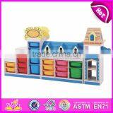 New Style Preschool Storage Shelf Wooden Kids Indoor Playhouse W08C187-S thumbnail-2
