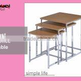 High Quality Durable Tempered Glass Coffee Nesting Metal Side Table thumbnail-6