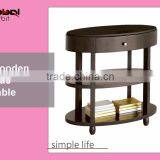 Home Furniture Storage End Table With Drawer Wooden Side Table thumbnail-1