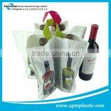 Disposable Two Compartments Plastic Wine Shopper thumbnail-2