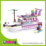 Educational Small Plastic Toy Boat Set Childrens Building Blocks thumbnail-1