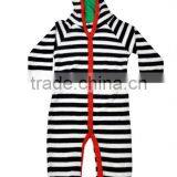 Organic Baby Romper With Hood_100% Organic Cotton Comfortable Baby Body Suit and Organic Printed Long Sleeve thumbnail-1