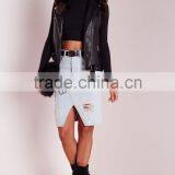 2016 Custom Ladies High Neck Long Sleeve Black Ribbed Crop Top thumbnail-3