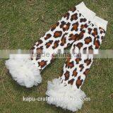 Wholesale Baby Chiffon Ruffle Leg Warmers Electric Leopard Printed Leg Warmers thumbnail-1