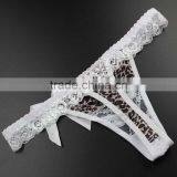 Stock Hot Sale White Bowknot Lace Leopard Cute Underwear Women Sey Panties String Women Thongs and g Strings Female Briefs G-str thumbnail-4