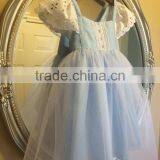 New Arrival Baby Clothes Wholesale Hot Sale Cotton Cheap 2017 Blue Children's Boutique Fashion Girls Short Frocks Dress thumbnail-1