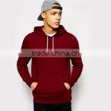 Custom Mens Red Plain Pullover Hoodies thumbnail-1