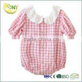 Female Plaid Organic Cotton Baby Bodysuit thumbnail-1