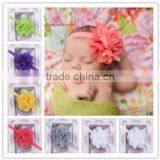 2014 New Style Fashion Chiffon Headband Hairband Baby Girl Flowers Headbands With Elastic Kids' Hair Accessories Baby Headwear thumbnail-1