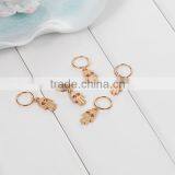 Cheap Wholesale Round Gold Plated Zinc Based Alloy Hair Accessories Findings thumbnail-2