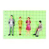 P30-4 Outdoor 1:30 Architectural Scale Model People Painted Figures 5.5cm thumbnail-1