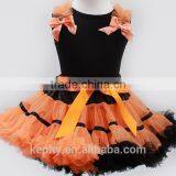 Children Clothes,black Cotton t Shirt With Pettiskirts, Tutus thumbnail-2