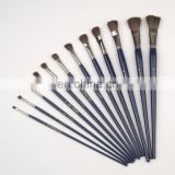 High Quality Soft Artist Bristle Paint Brush With Long Wood Handle