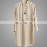 Ladies Tunic Top Wholesale Ladies Cream Lace Tunic Top Shirt Chiffon One Size Plus Loose Blouse thumbnail-3