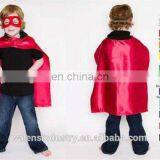 Wholesale OEM/ODM Custom Logo Design Double Layer Satin Superhero Capes and Mask Superhero Costume for Kids thumbnail-1