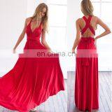 3044# Latest Hot Selling Fashion Convertible Multi Way Wrap Cocktail Gown Dresses Bandage Bridesmaid Dress Plus Size thumbnail-3