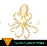 Yiwu Manufacturer Fashion Scarf Clip Jewelry Unique Metal Octopus Brooch