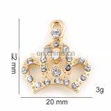 Jewelry Finding Wholesale Zinc Alloy Full Crystal Crown Charm For DIY thumbnail-3