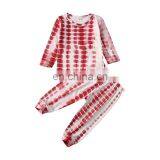 Infant Kids Baby Girls Boys Clothes Sets Print Pullover Long Sleeve Top T-shirt Pants 2Pcs Tie-dye Printed Outfits 1-5Y thumbnail-2