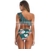 2020 Two Pieces One Shoulder Brazilian Sexy Ladies Push-up Women Swimwear Swimsuit Beachwear Bathing Suit thumbnail-4