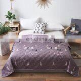 2020 Summer New Product 100% Polyester Aloe Cotton Reactive Printing Floral Multi Size Various Design Summer Quilt Blanket thumbnail-4