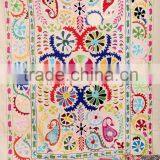 Hippie Runner Floral Bedspread Psychedelic Suzani Table Cover Uzbek Embroidery Suzani Tapestry
