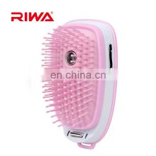 Professional USB cable rechargeable vibrating massage hair brush GWF179