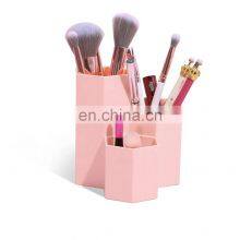 ABS Triple Cosmetic Pen Holder Plastic Makeup Organizer Brush Display Holder