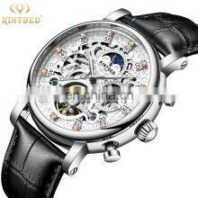 KINYUED J026 Men Automatic Mechanical Watches Leather Strap Fashion High Quality Wrist Watches for Men