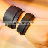 New High Quality Exotic Handmade Crazy Horse Leather Bangle Unisex Genuine Leather Bangles Cowhide Leather Bracelet thumbnail-2