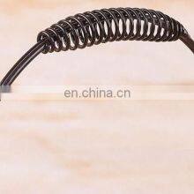 New Flower Girl Basket Picnic Hanging Basket Dark Brown Metal Wire Fabric Food Fruit Storage Flower Basket With Handles thumbnail-3