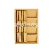 Multifunctional Expandable Bamboo Kitchen Silverware Drawer Organizer Adjustable Utensil Cutlery Organizer Tray thumbnail-2