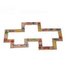 Animal Pattern Wooden Building Blocks Puzzle Toys Colored Dominoes for Kids thumbnail-3