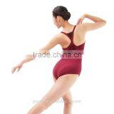 Burgundy Adult Dance Leotard, Wholesale Dance Leotards thumbnail-4