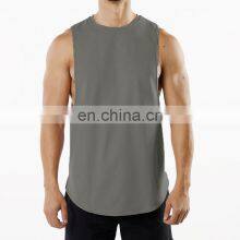 Summer New Blank Custom Sleeveless Shirt Sweat-Wicking Men's Gym Tank Top Solid Color Casual Sportswear Basketball Clothes thumbnail-3
