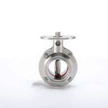 Stainless Steel Butterfly Valve Sanitary Quick Release With Bracket High Platform Clamp Pneumatic Butterfly Valve thumbnail-5