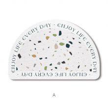 Waterstone Style Custom Printing Diatomite Stone Bath Mat for Bathroom thumbnail-4