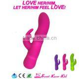 Top Selling High Quality Pocket Size Soft Felling Two Powerful Motors Rabbit Vibrator Vagina Sex Toys thumbnail-2