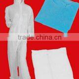 Disposable Workwear Protective Safety White Coverall PP Coverall With Hood and Boot thumbnail-1