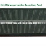 5V 0.75W Monocrystalline Epoxy Solar Panels from Manufacturer