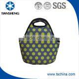 High Quality Printed Neoprene Lunch Bag Coated With Aluminium Inside
