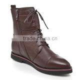 High Quality Fashion Casual Beautiful Ladies Flat Boots Lace up Riding Boots Ladies Ankle Boots thumbnail-4