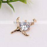 Latest Fashion Gold Charm Costume Jewelry Fly Bird CZ Necklace Pendant thumbnail-1