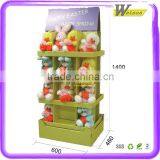 Paper Material Custom Pet Cardboard Compartment Toy Promotion Display Rack