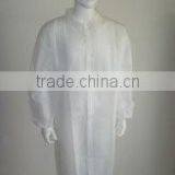 With Zipper S/M/L/XL/XXL/XXXL Disposable Nonwoven PP Lab Coat